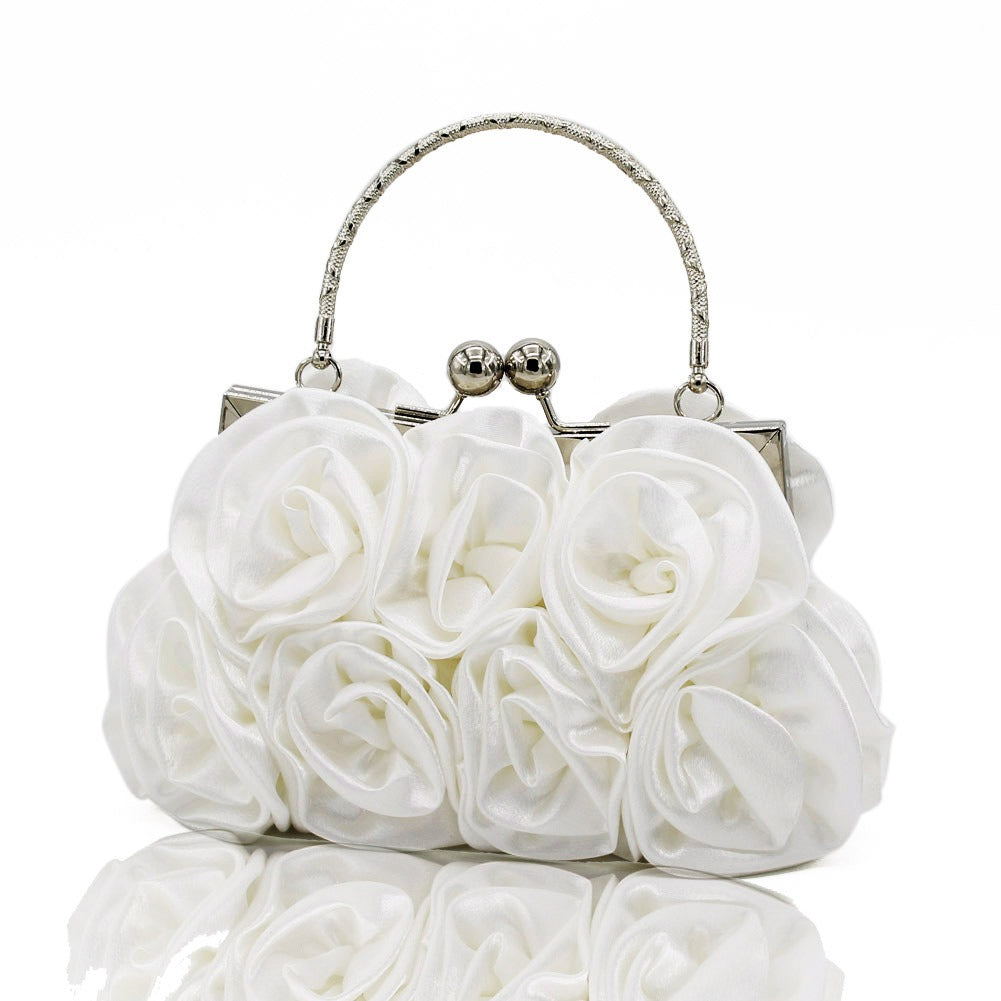 Rose Silk Bridal Bag – Women's Wedding Banquet Clutch