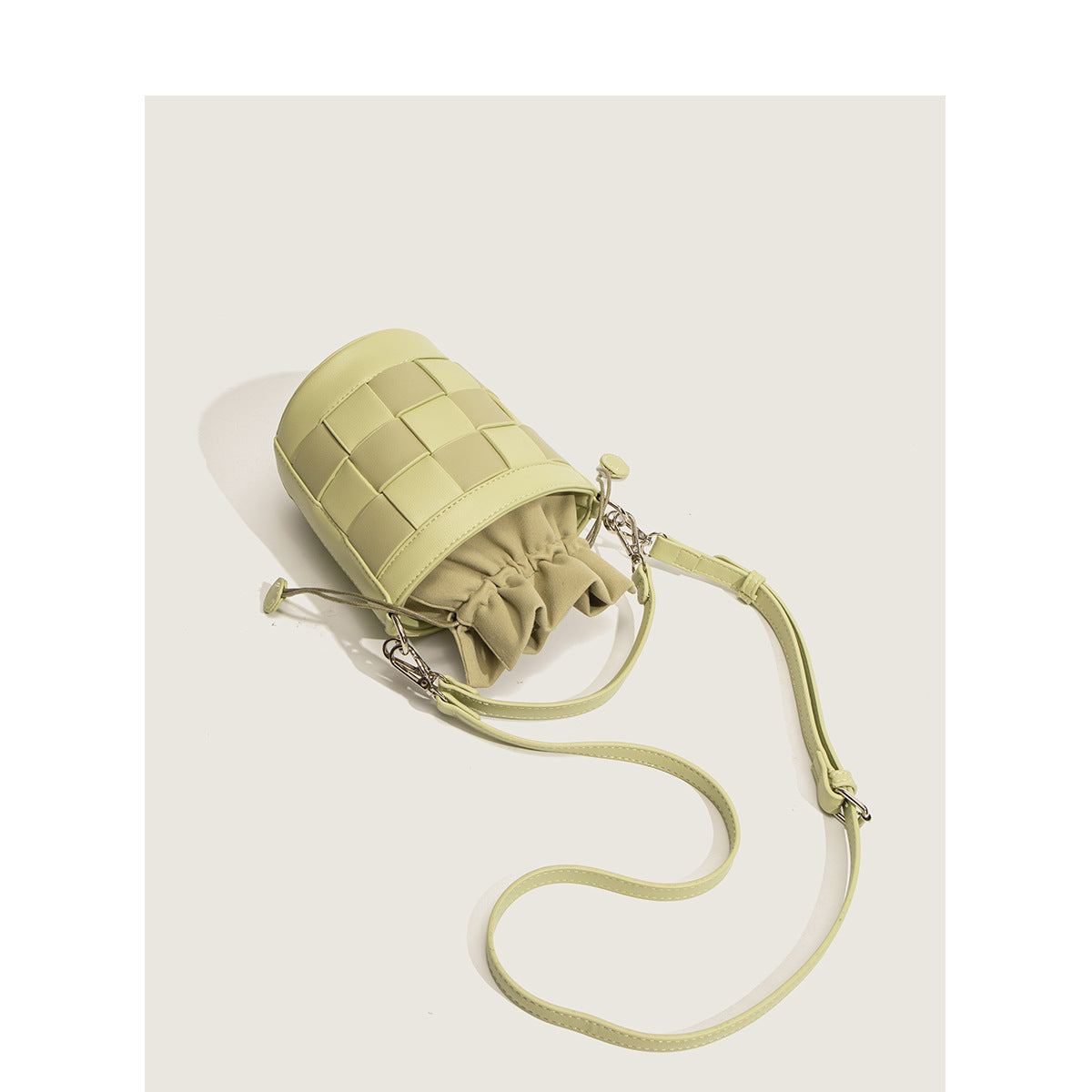 PU Leather Bucket Shoulder Bag – Casual Women's Handbag