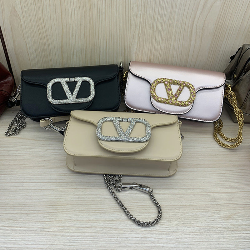 Studded Elegant Mini Crossbody Bag Women's Genuine Leather Shoulder Bag for Commute and Hand Carry