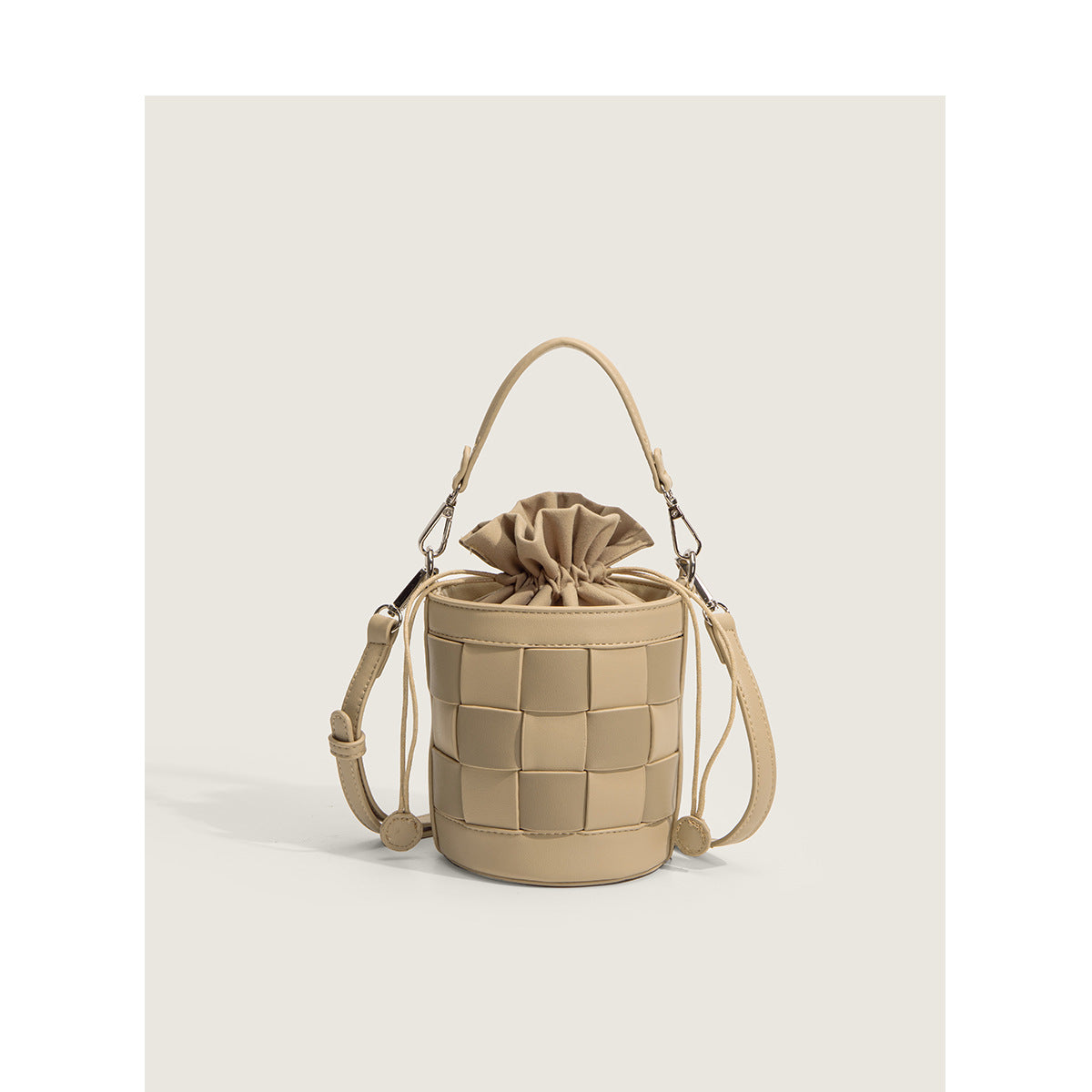 PU Leather Bucket Shoulder Bag – Casual Women's Handbag
