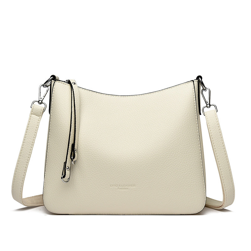 Fashionable Versatile Genuine Leather Women's Shoulder Crossbody Handheld Bag