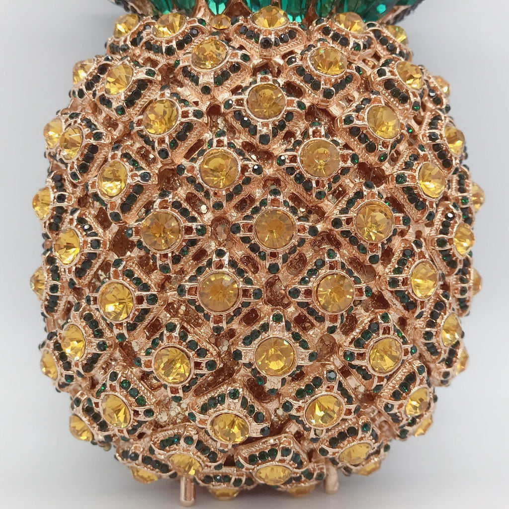 Pineapple Diamond Clutch Bag – Fruit Banquet Evening Purse