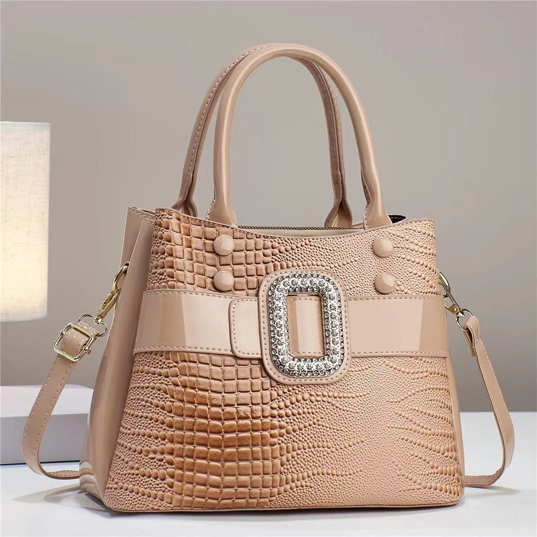 Lizard patterned single shoulder diagonal cross bag