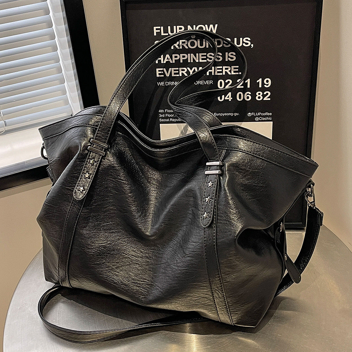 Single Shoulder Tote Bag, Large Capacity, Women's Soft Leather Vintage Commute Bag, Crossbody Bag for Women