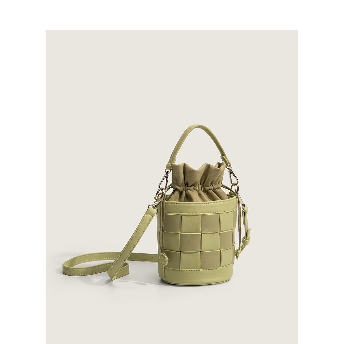 PU Leather Bucket Shoulder Bag – Casual Women's Handbag