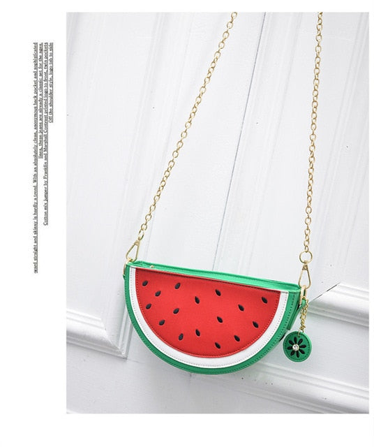Fruit Handbags Watermelon Bag Pocket Lemon Shoulder Bags Cartoon Crossbody Bags