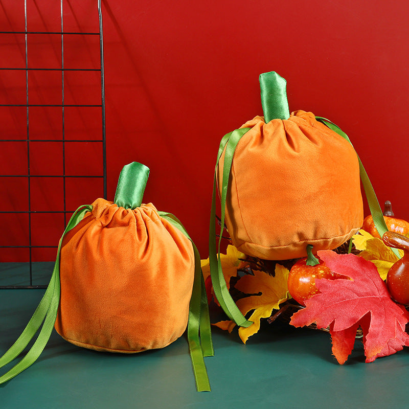 Halloween Gift Bags Pumpkin Bags Party Candy Bags Decorative Candy Bags Velvet Bags