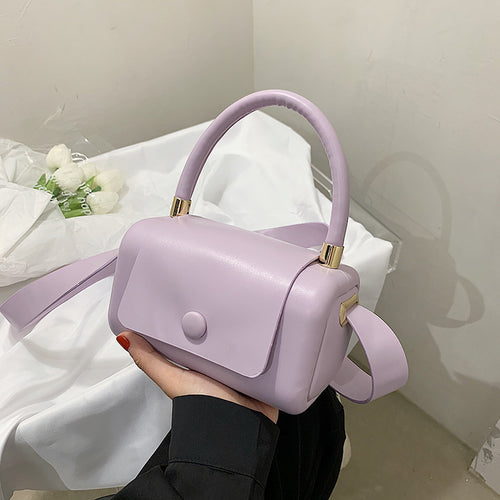 Candy colored minimalist single shoulder crossbody pillow bag