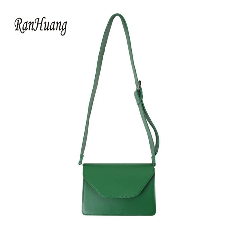 RanHuang New Arrive Women Pu Leather Shoulder Bags Girls Brief Flap Women's Casual Messenger Bags Crossbody Bags
