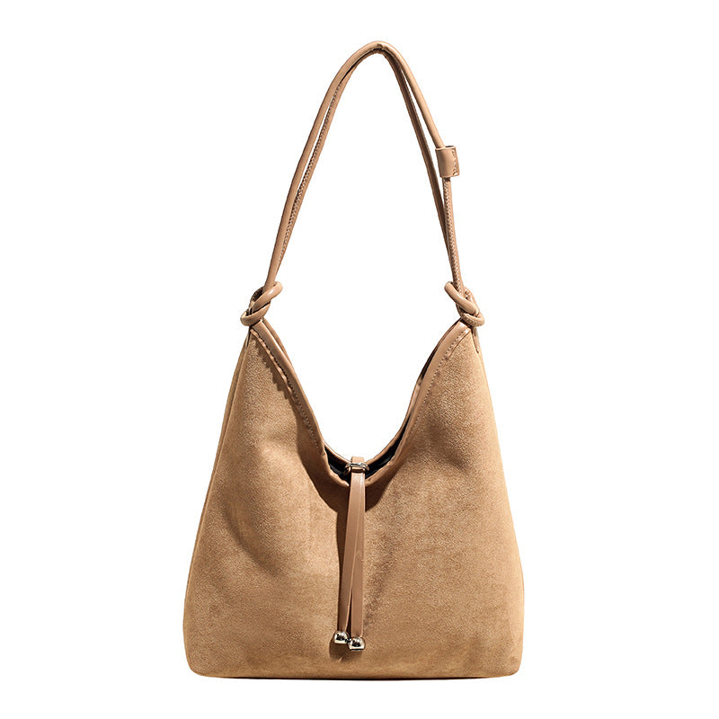 Matte Retro Women's Large Capacity Shoulder Bag, Casual Everyday Tote with Premium Texture