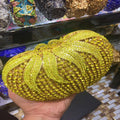 Novelty Tomato Diamond Bag – Metal Crystal Banquet Clutch