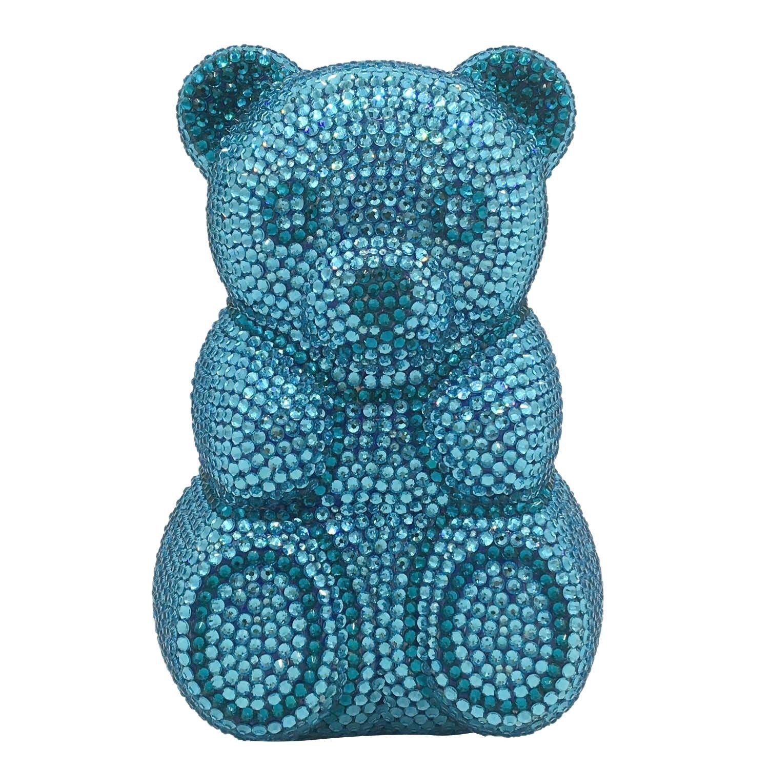 Little Bear Diamond Clutch – Luxury Animal Banquet Handbag