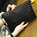 Fashion Genuine Leather Women Bag Messenger Bags Rivet Shoulder Bag Clutch High Quality Crossbody  Bags Female Purse Bolsas