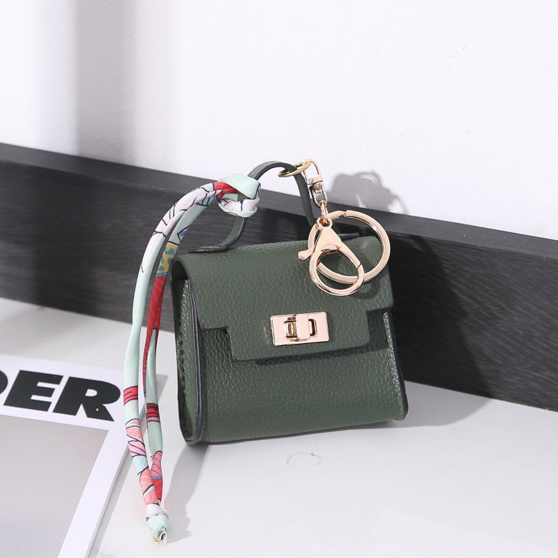 Mini Bag Keychain Pendant with Wrist Strap Multi-functional Small Bag