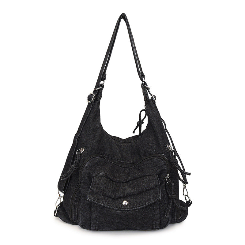 Japanese Harajuku Style Large Capacity Tote Bag for Women, Casual Versatile Multi-functional Backpack, Shoulder Crossbody Bag