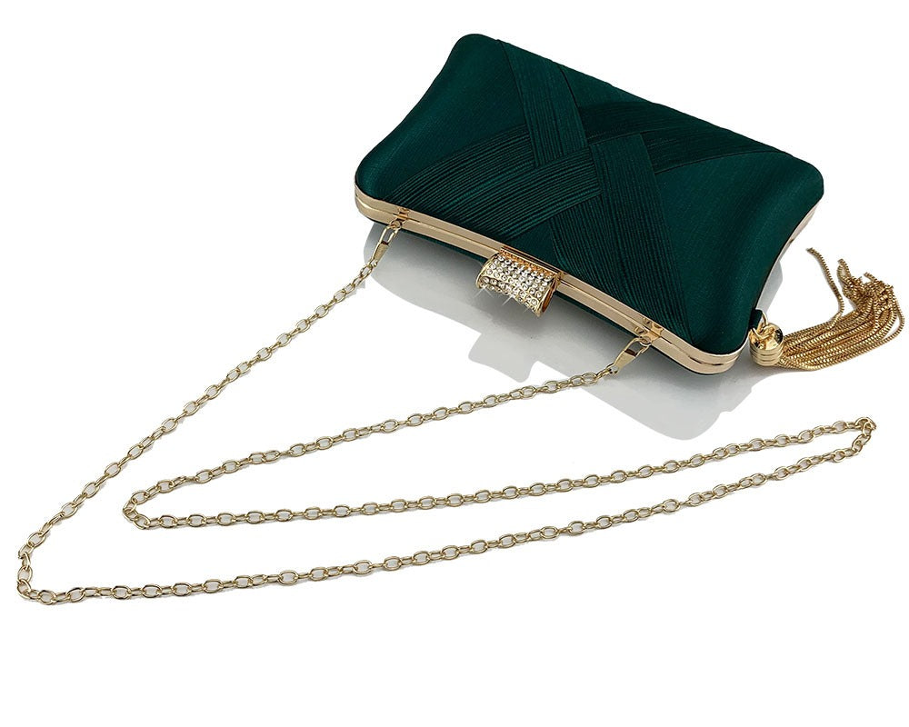 Diamond Tassel Banquet Bag – Evening Shoulder Clutch
