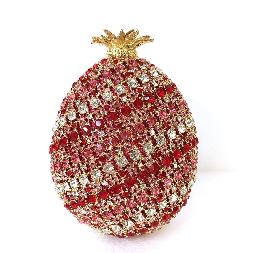 Pineapple Crystal Banquet Bag – Diamond Inlay Evening Clutch