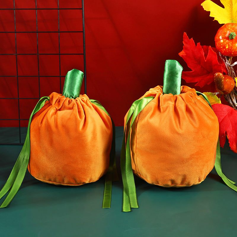 Halloween Gift Bags Pumpkin Bags Party Candy Bags Decorative Candy Bags Velvet Bags