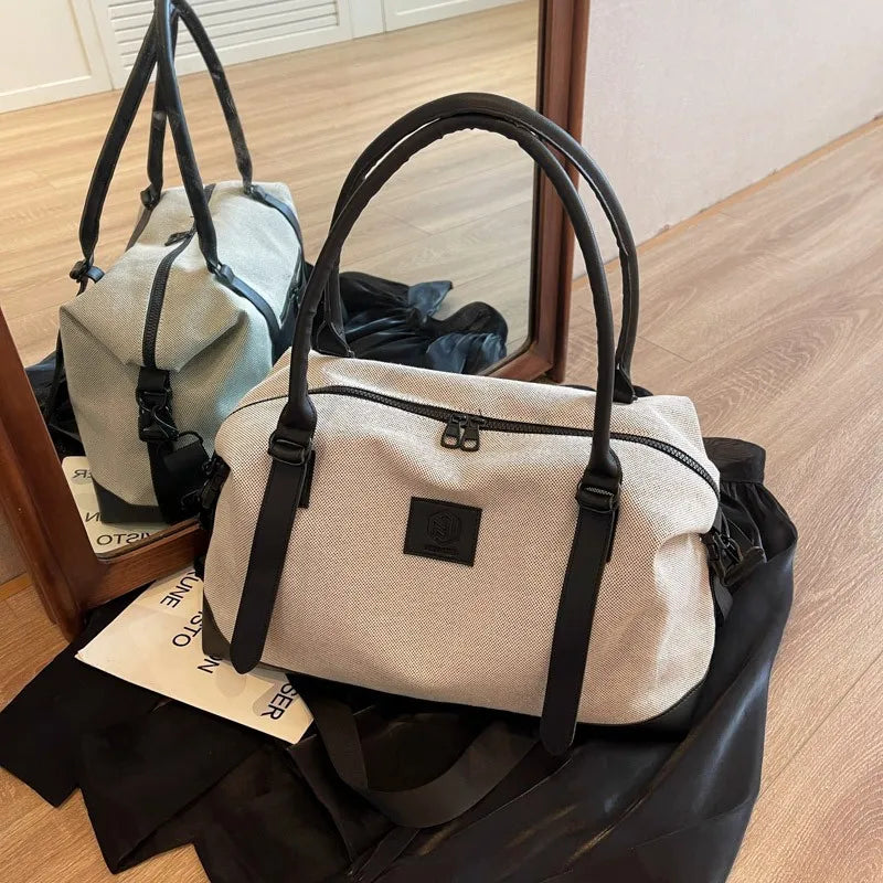 Contrast Weekend Travel Bag – Large Duffle Bag for Women
