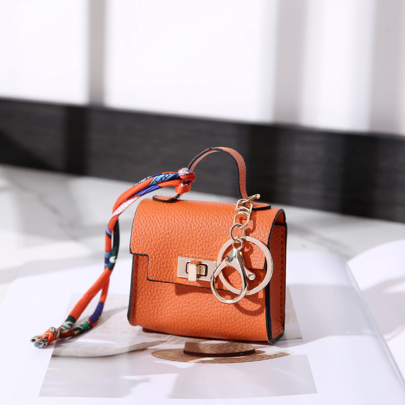Mini Bag Keychain Pendant with Wrist Strap Multi-functional Small Bag