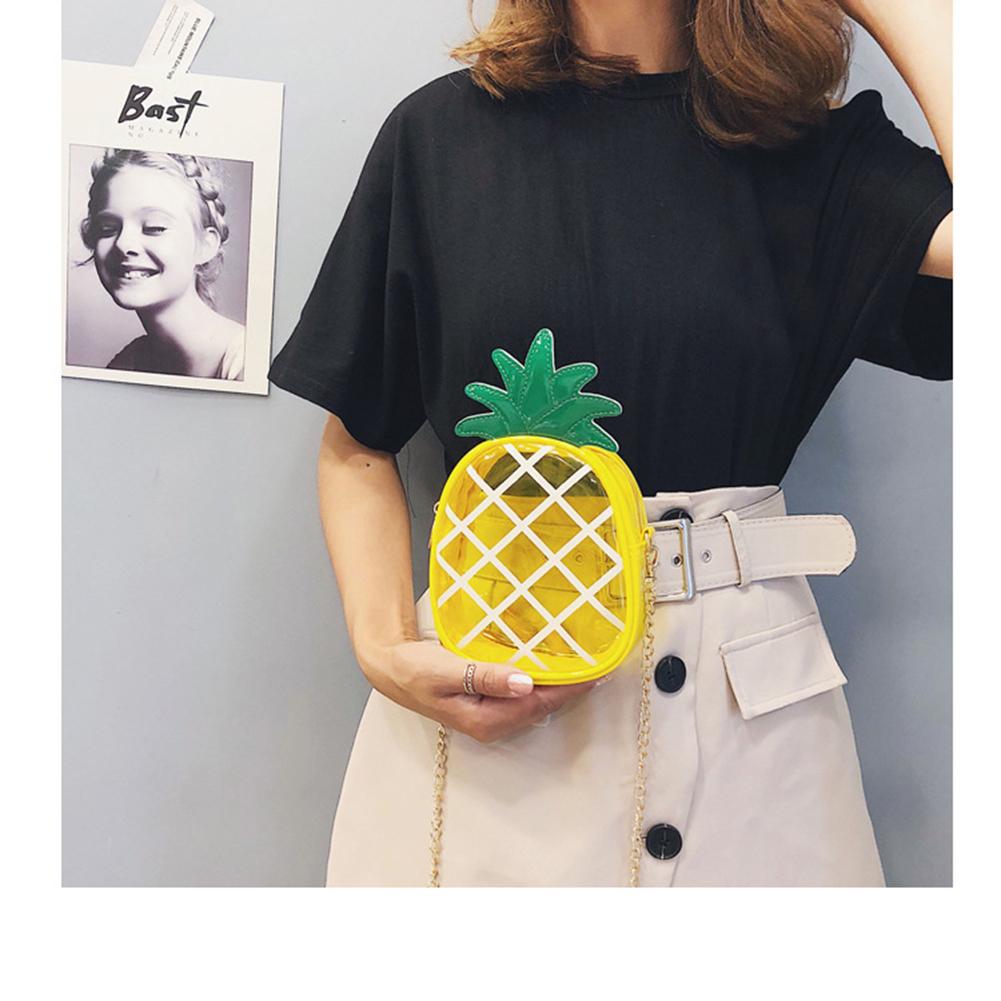 Pineapple Shape Chain Convenient Messenger Shoulder Bag For Female Hand Bags