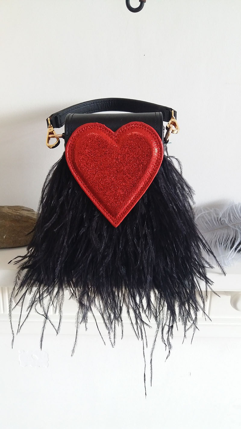 Ostrich Feather Evening Bag – Luxury Party Clutch for Women