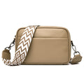 Single shoulder crossbody bag top layer cowhide small square bag