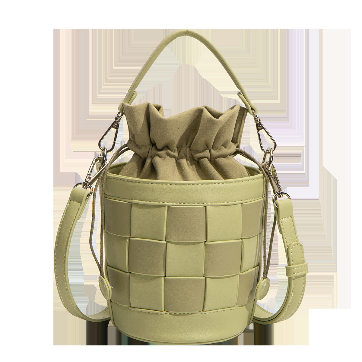 PU Leather Bucket Shoulder Bag – Casual Women's Handbag