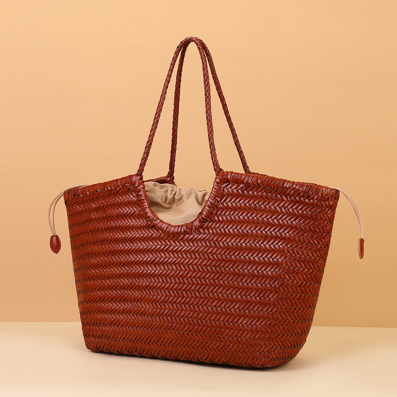Large capacity woven bag for women