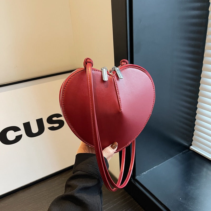 Heart Shape Crossbody Bag – Mini Saddle Bag for Women