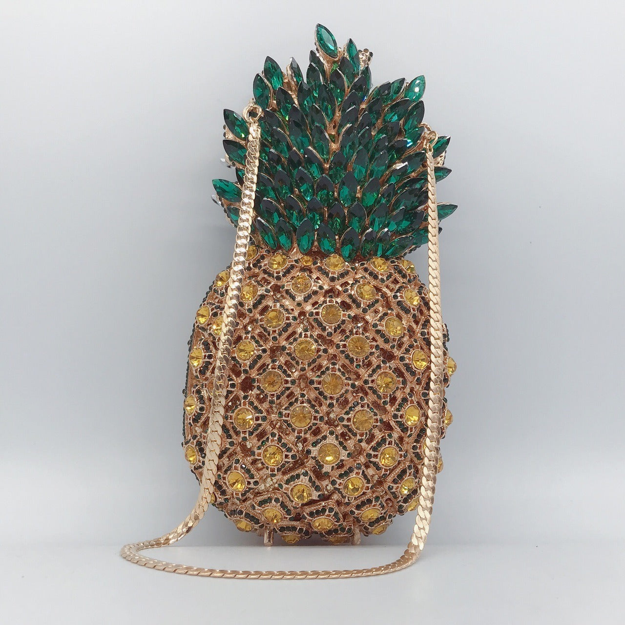 Pineapple Diamond Clutch Bag – Fruit Banquet Evening Purse