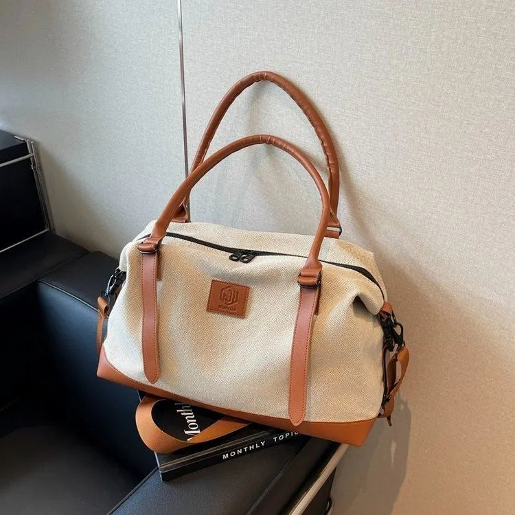Contrast Weekend Travel Bag – Large Duffle Bag for Women
