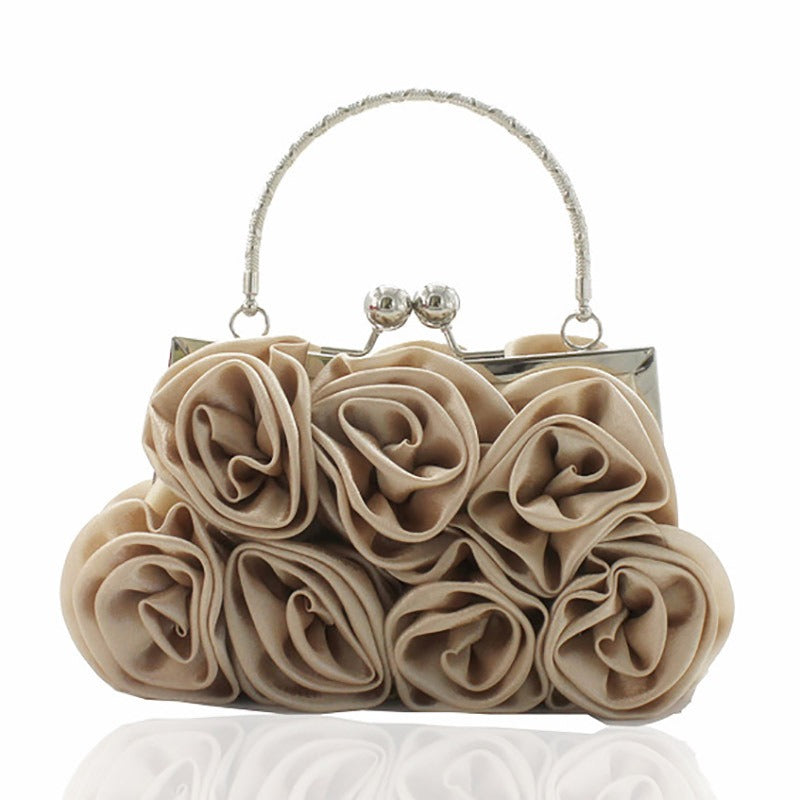 Rose Silk Bridal Bag – Women's Wedding Banquet Clutch
