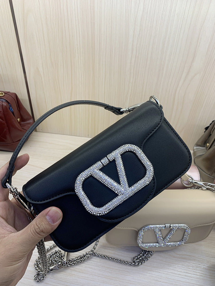 Studded Elegant Mini Crossbody Bag Women's Genuine Leather Shoulder Bag for Commute and Hand Carry