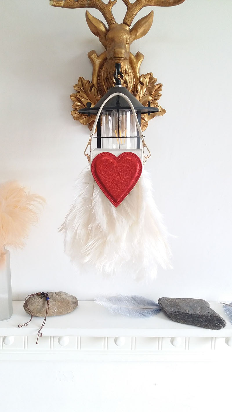 Ostrich Feather Evening Bag – Luxury Party Clutch for Women