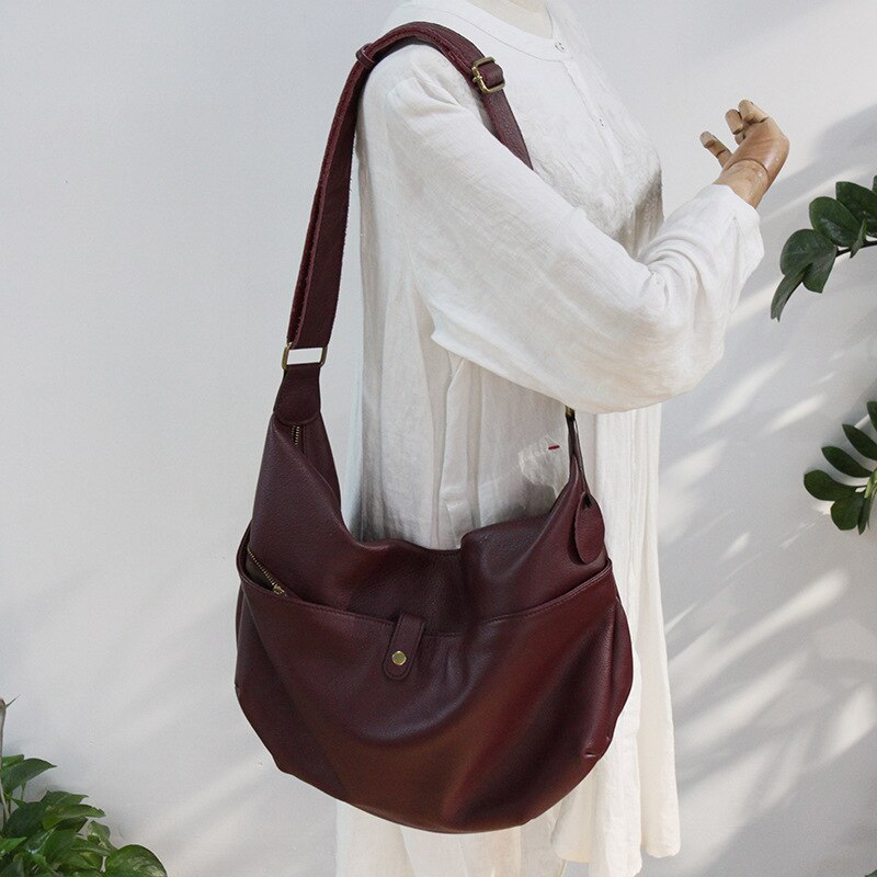 Genuine Leather Bags New Ladies Bags European and American Fashion Large Capacity Shoulder Casual Bags Messenger Bags