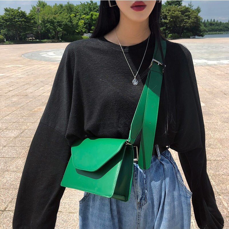 RanHuang New Arrive Women Pu Leather Shoulder Bags Girls Brief Flap Women's Casual Messenger Bags Crossbody Bags