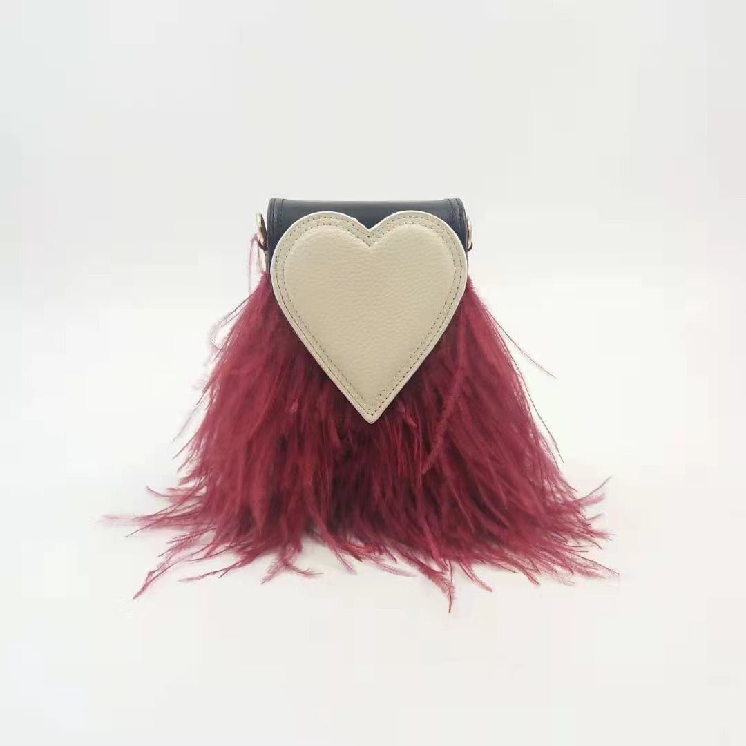 Ostrich Feather Evening Bag – Luxury Party Clutch for Women