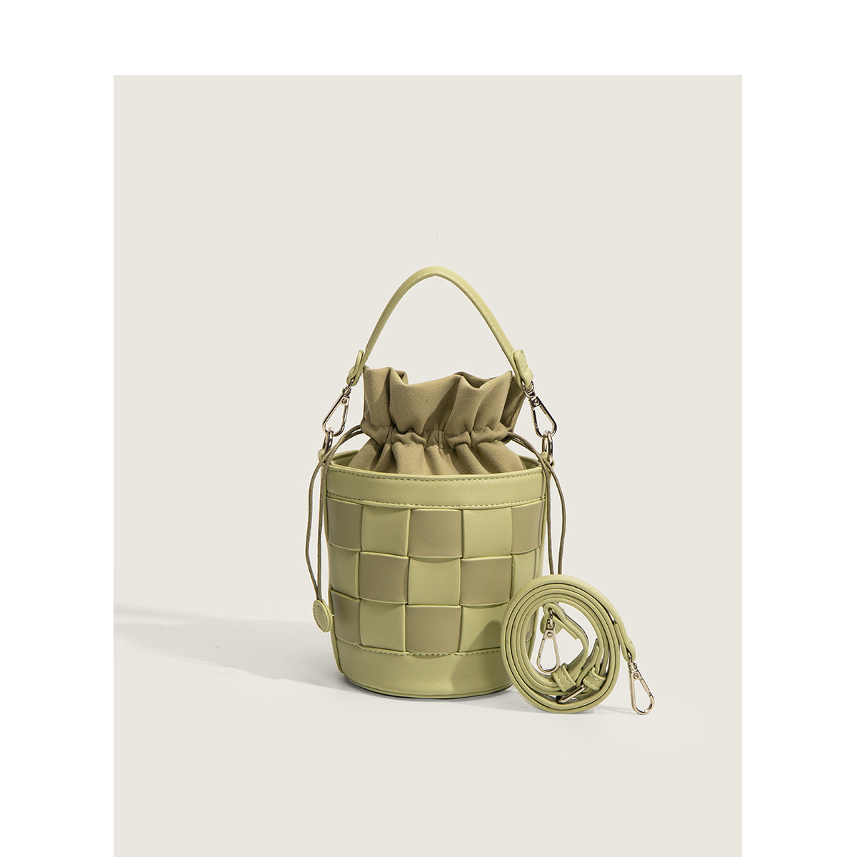 PU Leather Bucket Shoulder Bag – Casual Women's Handbag