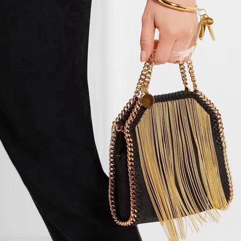 Tassel Chain Crossbody Bag – Designer Shoulder Dinner Bag