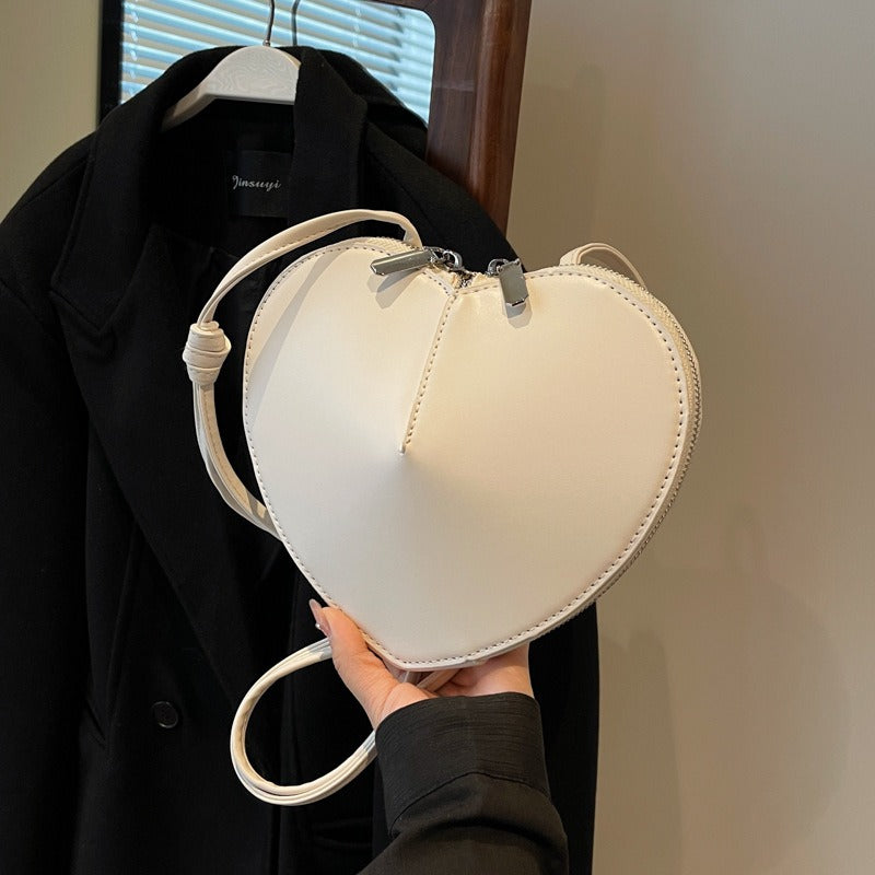 Heart Shape Crossbody Bag – Mini Saddle Bag for Women