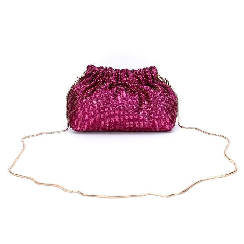 Diamond Evening Dress Wallet Wedding Banquet Party Multi color Water Diamond Handbag Christmas Gift Women's Cross carrying