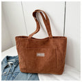 Corduroy Crossbody Bag – Casual Women's Shoulder Bag