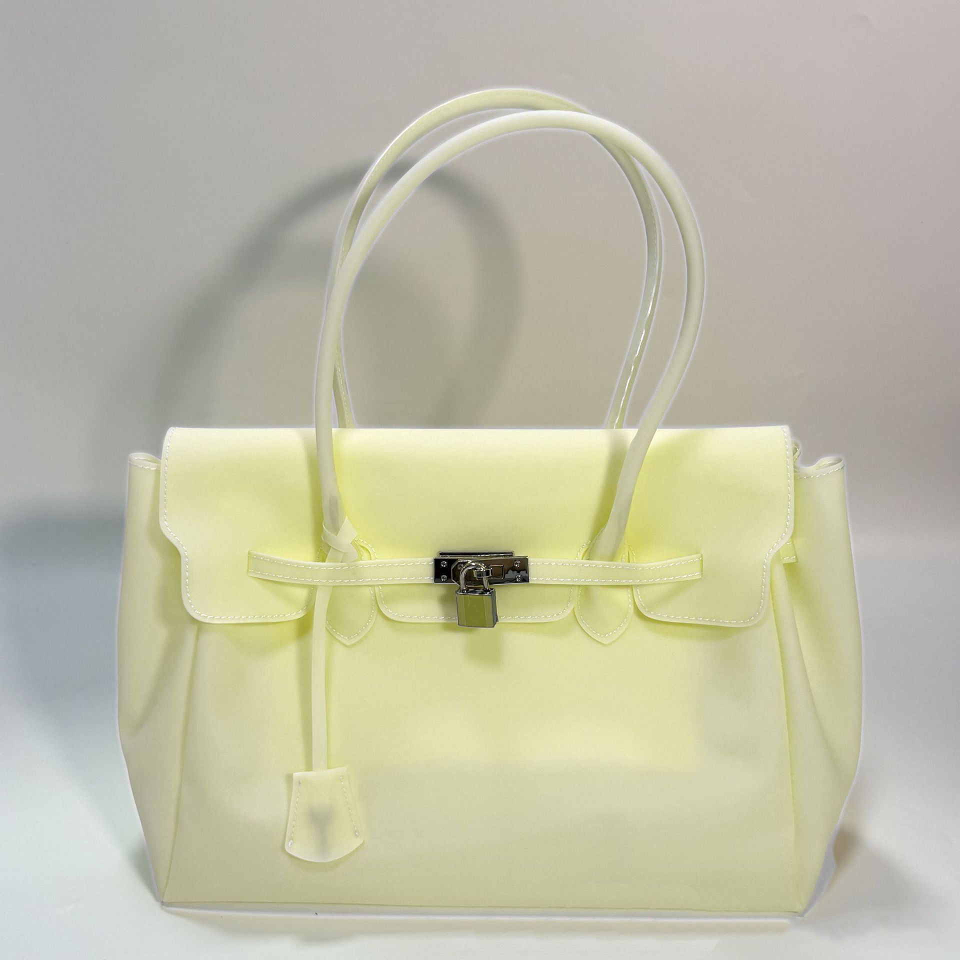 Jellyfirkin New Summer Style Kiiikiii Jelly Tote Shoulder Bag Large Capacity Underarm Bag