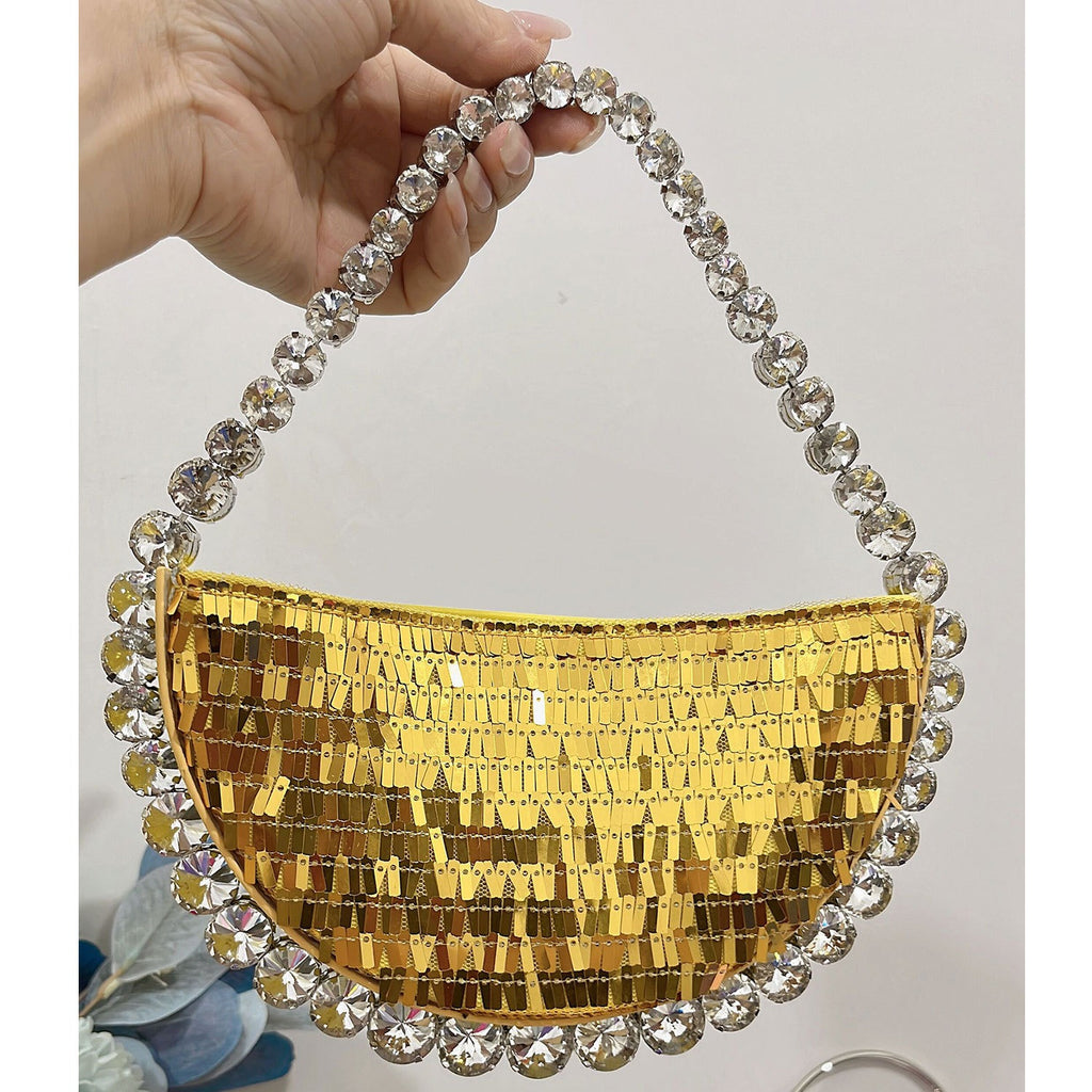 Sequin Diamond Clutch Bag – Women's Rhinestone Evening Purse