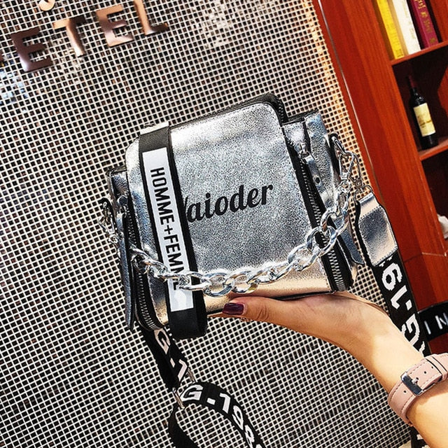 Summer Women Letter Shoulder Bags Female Handbag PU Messenger Bags For Ladies Exquisite Crossbody Bucket Bag