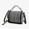 Rhinestone Cylinder Crossbody Bag – Handmade Pillow Clutch