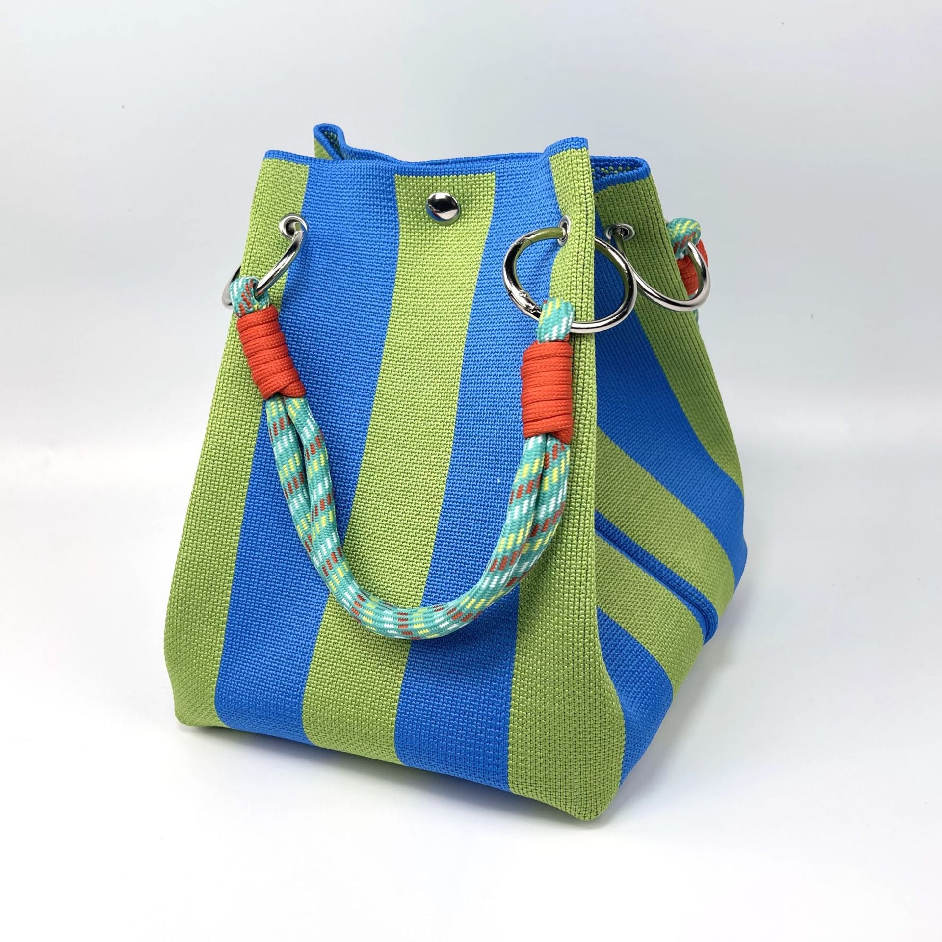 Bucket bag, woven bag, knitted hand-carry bag, single-shoulder bag