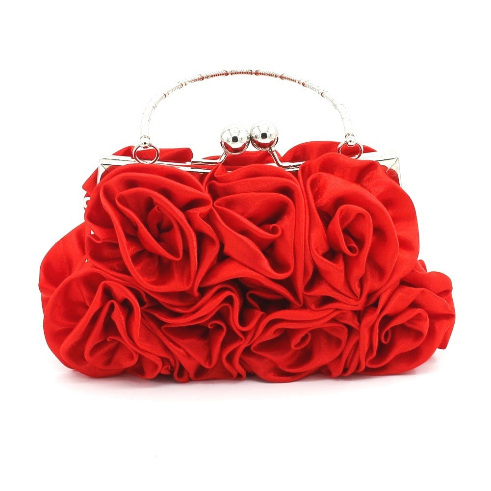 Rose Silk Bridal Bag – Women's Wedding Banquet Clutch