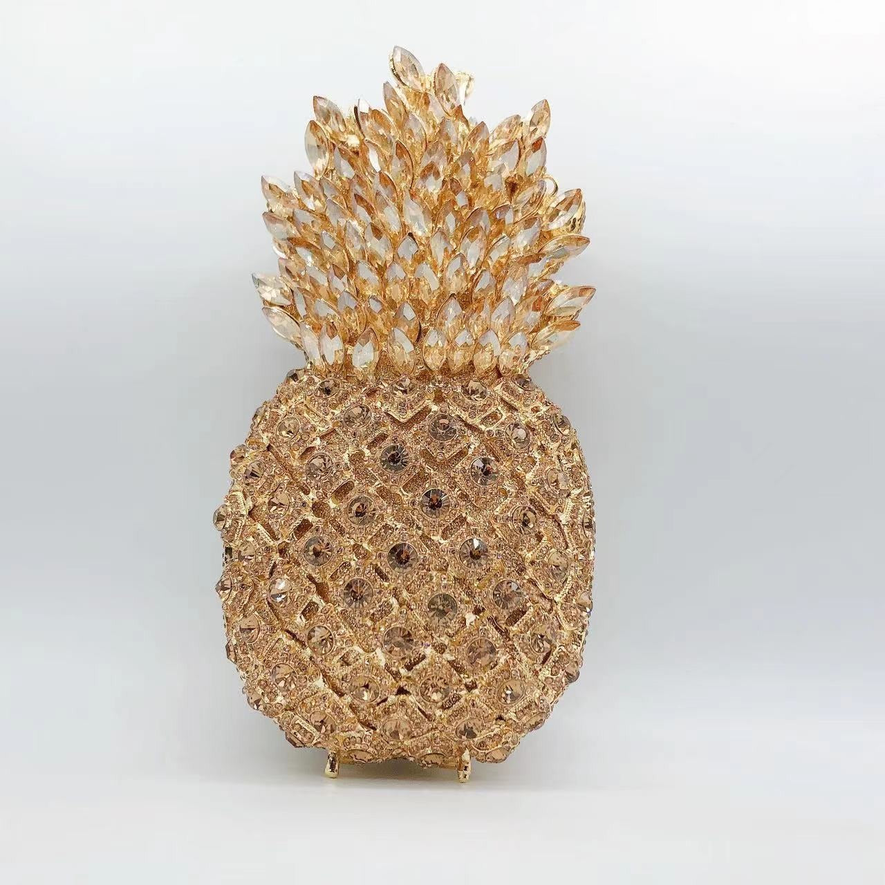 Pineapple Diamond Clutch Bag – Fruit Banquet Evening Purse
